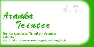 aranka trinter business card